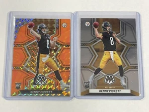 2022 Mosaic Kenny Pickett Orange Reactive Rookie #301 + Base Debut #270 Steelers - Bild 1 von 5