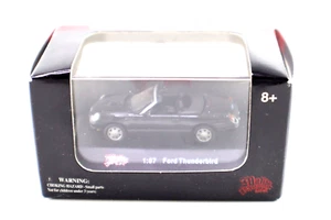 Malibu International 1:87 HO FORD Thunderbird CONVERTABLE CAR BLACK AUTO RTR - Picture 1 of 21