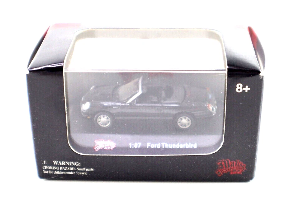 Malibu International 1:87 HO FORD Thunderbird CONVERTABLE CAR BLACK AUTO RTR - Image 1 of 4