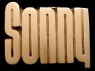 MH04104 *NOS* VINTAGE 1978 CUT-OUT NAME ***SONNY*** SOLID BRASS BUCKLE