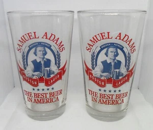 USADO - JUEGO DE SAMUEL ADAMS - BOSTON LAGER - 12 OZ - BREWER PATRIOT - LIBBEY - Imagen 1 de 2