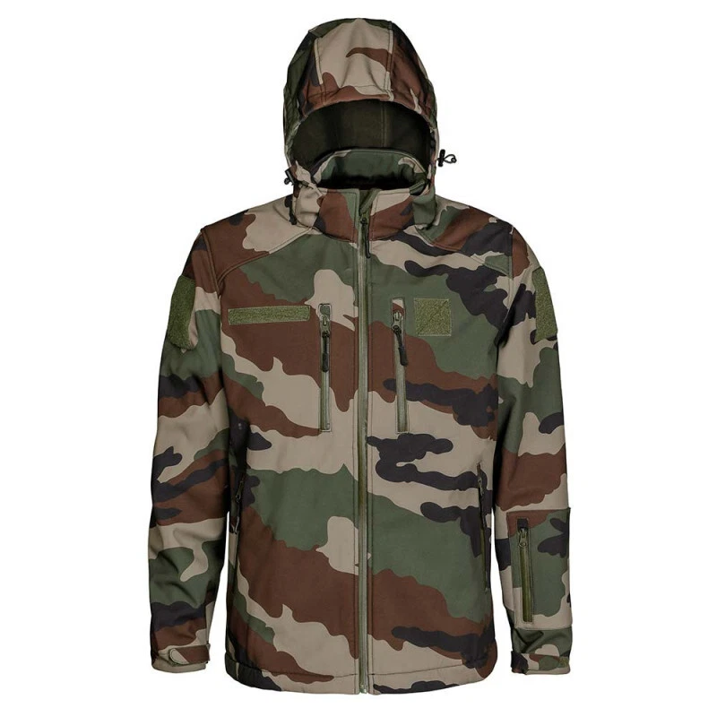 BLOUSON SOFTSHELL CAMO MILITAIRE PAINTBALL AIRSOFT ARMEE OPEX PARA - Photo 1/1