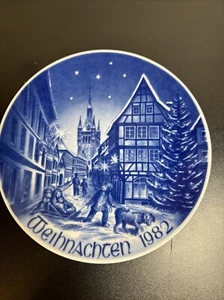 1982 Christmas Plate Ltd. Ed. Bareuther Weihnachten Bavaria Germany Bad Wimpfen - Picture 1 of 10