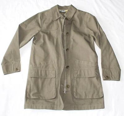 Chaqueta Safari DKNY Beige Cremallera Completa Botón Para Hombre PEQUEÑA S Algodón Multi-bolsillo Tostado Foto 1 de 4