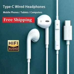 Para Apple iPhone 16E 16 Auriculares USB-C Control de Volumen Micrófono Manos Libres Auriculares - Imagen 1 de 7