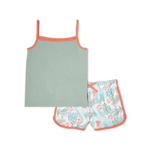 Wonder Nation Girls Sporty Cami Pajama Sleep Set-2 Pc-Green-XXL (18)-NWT - Picture 1 of 1