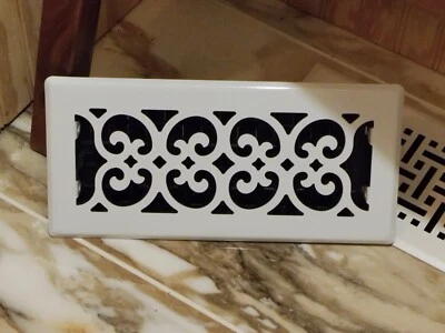 NEW  Decor Grates- Floor Register H FS410-WH  HV/AC Vent Rust Proof. Very nice! - Image 1 of 2