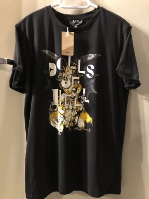 A. P. C. Graphic Tshirt Tee Medium Dolls Of Hell French Designer Band Rock - Imagem 1 de 4