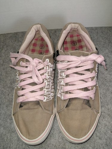 VANS Disney Parks 28 scarpe donna taglia 9 grigio rosa stringate Topolino tela