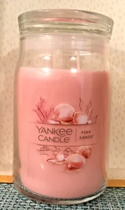 PINK SANDS SIGNATURE JAR CANDLE LARGE 20 OZ - 2 WICK YANKEE CANDLE PINK TROPICAL - Picture 1 of 2