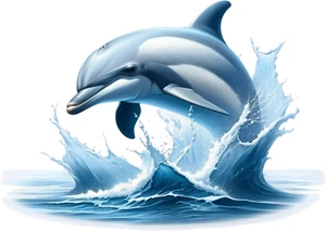 Vinyl-Aufkleber Springender Delfin Abziehbild Mehrzweckfliese Laptop Telefon Badezimmer Kunst - Bild 1 von 3