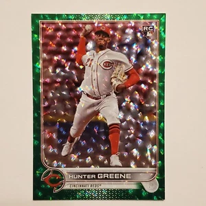HUNTER GREENE 2022 Topps Actualización GREEN ICE FOILBOARD #'d 417/499 Rojos RC - Imagen 1 de 1