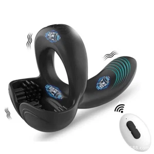 Cock Ring Penis Ring Vibrator Male Enhancement Testicles Massager Sex Toy forMen - Picture 1 of 15