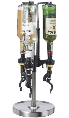Oggi Professional 3-Bottle Revolving Liquor Dispenser, Stainless Steel, 7186 - Image 1 of 4
