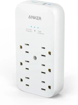 Anker 333 Outlet Extender- 6 Outlets - Surge Protection 100-240V A9263 - Image 1 of 4