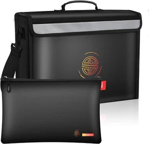 Fireproof Document & Money Bags Large Waterproof Triple Layers Silicone File Box - Picture 1 of 7