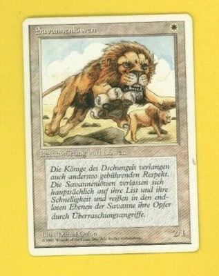 Savannah Lions Savannenlowen German Fourth Edition 4th MTG Magic the Gathering - Image 1 of 2