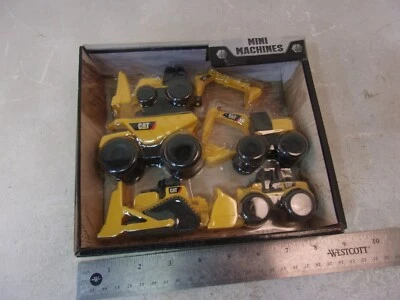CAT Mini Machines 5 Pc Set Excavator Dump Truck Backhoe Bulldozer Wheel Loader  - Image 1 of 4