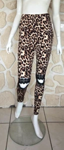 Legging léopard beige ouvert au genou neuf (li) - Imagen 1 de 13