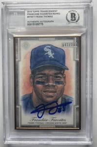 Arte de tarjeta de boceto Topps Transcendent 2019 firmado por Frank Thomas #FFR Beckett Auto 10 - Imagen 1 de 6