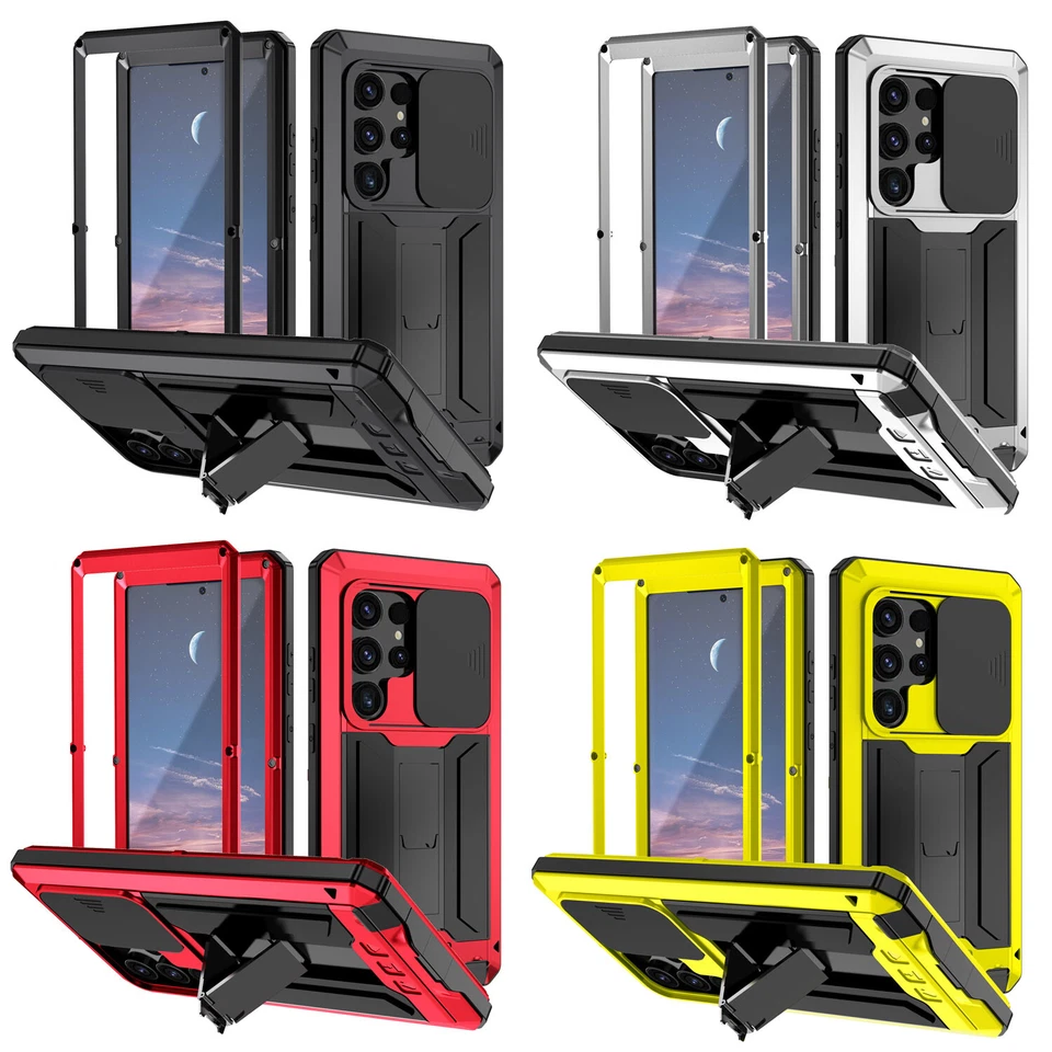 Capa suporte metal à prova de choque com tampa de lente para Samsung Galaxy S24 Plus Ulrta - Imagem 1 de 1