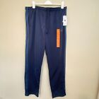 Adidas Men 2XL Pant Trico Zip Blue Track Tapered With Pockets Elastic Waist New