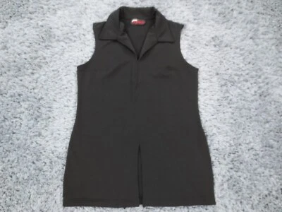 Vintage Joe Benbasset Top Womens Medium Black Stretch Collared V-Neck Sleeveless - Image 1 of 4
