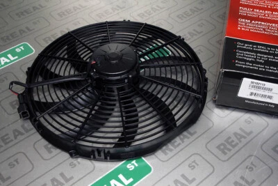 Spal 16 in High Performance Race Puller 12V Fan Curved Blade 30102113 - Image 1 of 4