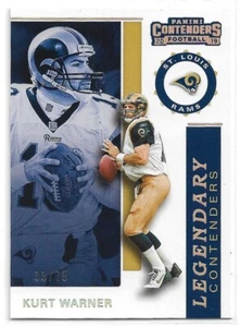Panini Contenders Legendary Contenders Silver 2019 #LC-KW Kurt Warner/75 - Imagen 1 de 2