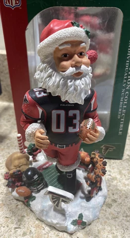 Atlanta Falcons LEGENDS OF THE FIELD SANTA BOBBLE-HEAD LIMITED EDITION FOCO Cover
