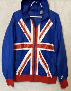 Nike windrunner Hoodie UK British Flag Full Zip Size Medium windbreaker - Picture 1 of 9