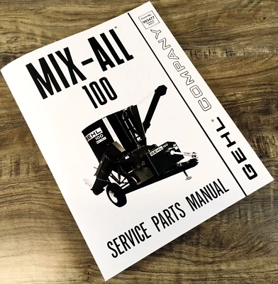 Gehl 100 Mix-All Grinder Parts Manual Catalog Book Assembly Schematics - Image 1 of 4