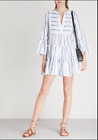 Caroline Constas Women's Lyssa Cotton/Linen Mini Dress in Stripe Size XSMALL
