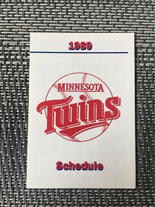 1989 Minnesota Twins Pocket Schedule- KFG0👉👥⚾️