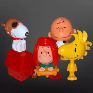 4 McDonalds Happy Meal Peanuts Film Spielzeug Snoopy Peppermint Patty Woodstock B20 - Bild 1 von 8