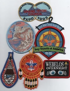 Council Sale: Grand Teton Council Lot of 6 (1990-2000's) Activity Patches - Bild 1 von 1