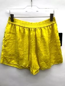 ZARA PANTALÓN CORTO FLUIDO AMARILLO NEÓN VERANO PLAYA TALLA PEQUEÑA REF 3658 022 - Imagen 1 de 3
