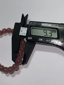 Natural Powder strawberry Crystal Bracelet A.Lady-天然粉草莓晶水晶手链 9.3mm-A327 - Picture 1 of 12