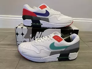 Nike Air Max 1 Evolution of Icons CW6541-100 White Teal Silver Black Sz 12 NEW - Picture 1 of 12
