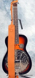 LAKOTA LEATHERS AMERICAN BISON Resonator Guitar Straps! Fits Dobro SPRUCE - Picture 1 of 3