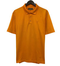 Loudmouth Men's Size Large Orange Polyester Embroidered Logo Golf Polo Shirt euc