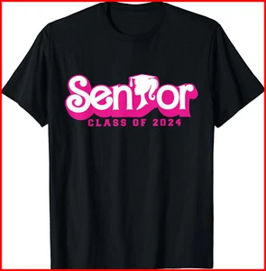 Class of 2024 Senior Girls Black Cotton T-Shirt S-5XL - Picture 1 of 3