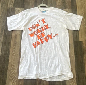 Sun Sun Sun Sportswear "Don't Worry Be Happy" Tee Size XL Vintage ** Stains - Picture 1 of 11