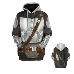 Star Wars The Mandalorian Sudadera con Capucha Pulóver Sudadera Chaqueta Abrigo Disfraz Cosplay - Imagen 1 de 4