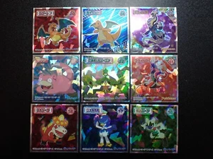 Pokemon Wafer Promo Holo Sticker x9 Charizard Koraidon Dragonite etc #4676 - Bild 1 von 12