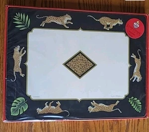 Neu im Karton Lynn Chase Designs Jaguar Jungle 4er Set Tischsets  - Bild 1 von 6