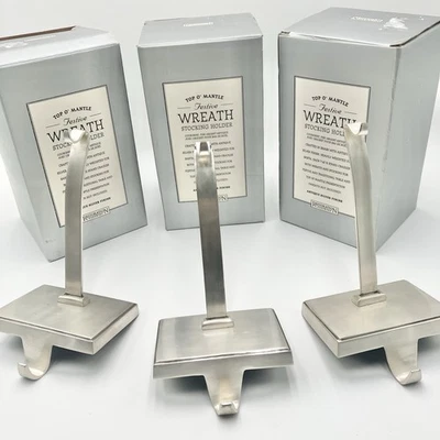 Juego de 3 soportes para medias de corona O’Mantle Top Hardware de restauración plateados - LEER Foto 1 de 4