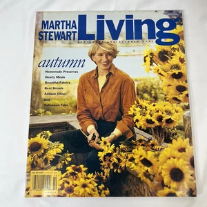 VTG Martha Stewart Living Magazine #4 September October 1991 Recipe Cards AUTUMN - Picture 1 of 7
