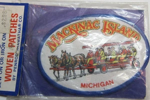 Mackinac Island Vintage Woven Souvenir Patch - Bild 1 von 2