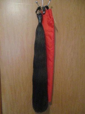 1 lb Black Fake young Horse Tail Extension  Size 29'' For horse show w bag - Image 1 of 3